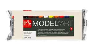 Caran Dache - Caran Dache Model Art Plastilin 1000gr 258-901 Beyaz
