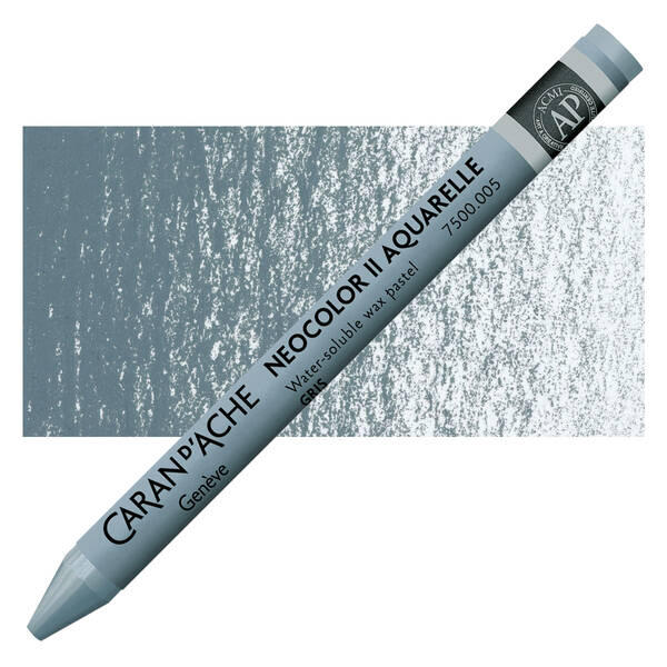 Caran Dache Neocolor II Aquarelle Pastel Boya 7500-005 Gray - 1