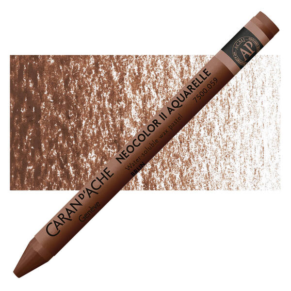 Caran Dache Neocolor II Aquarelle Pastel Boya 7500-059 Brown - 1