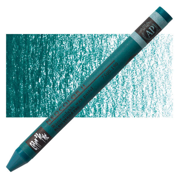 Caran Dache Neocolor II Aquarelle Pastel Boya 7500-190 Greenish Blue - 1