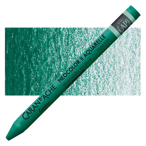 Caran Dache Neocolor II Aquarelle Pastel Boya 7500-210 Emerald Green - 1