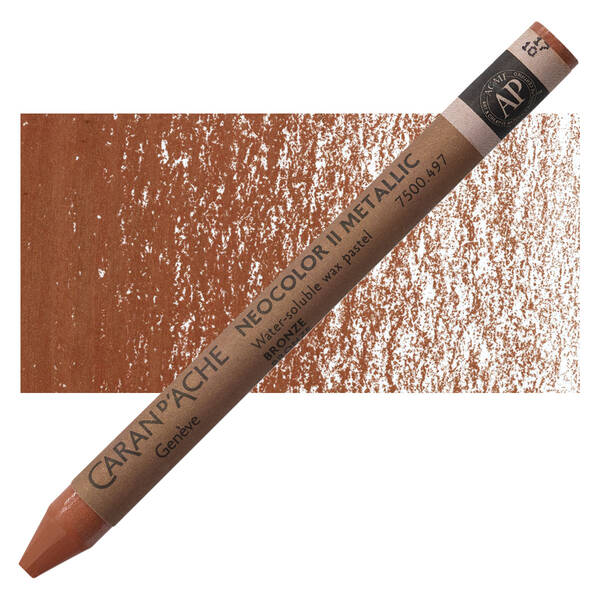 Caran Dache Neocolor II Aquarelle Pastel Boya 7500-497 Bronze - 1