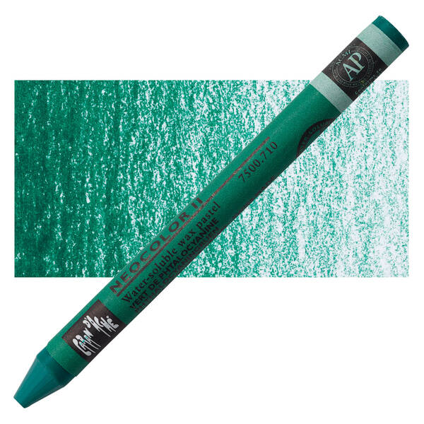 Caran Dache Neocolor II Aquarelle Pastel Boya 7500-710 Phthalocyanine Green - 1