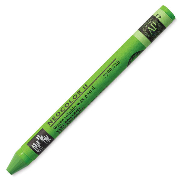 Caran Dache Neocolor II Aquarelle Pastel Boya 7500-720 Bright Green - 3