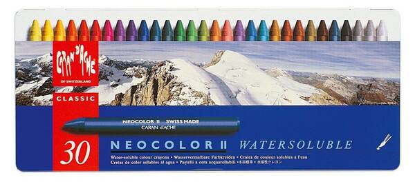 Caran Dache Neocolor II Aquarelle Pastel Boya Set 30'lu 7500-330