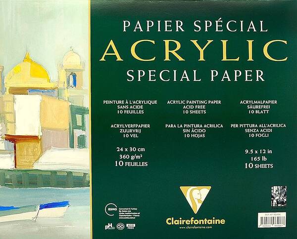 Clairefontaine Akrilik Blok 24X30 360Gr 10 Yaprak - 1