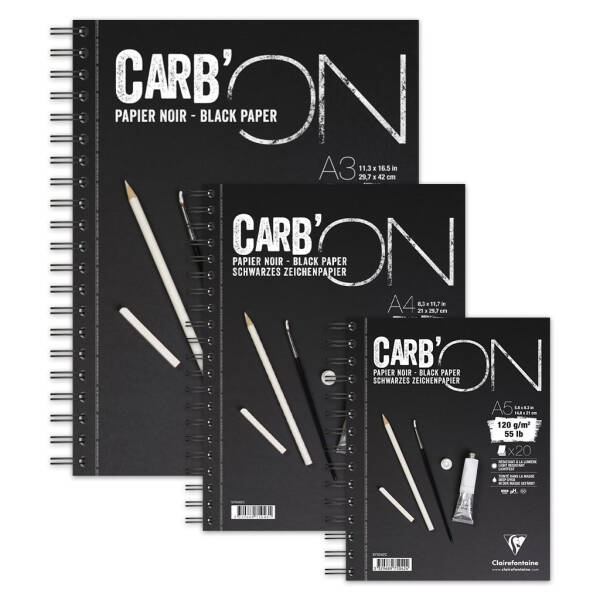Clairefontaine Carbon Siyah Yaprak Eskiz Defterleri - 1
