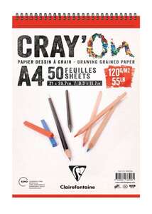 Clairefontaine - Clairefontaine Cray-On Çizim Defteri A4 120gr 50 Yaprak