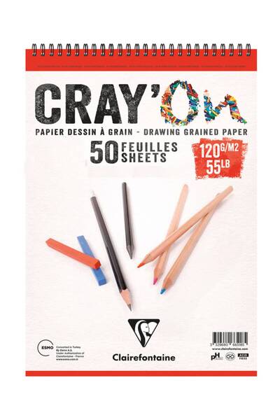 Clairefontaine Cray-On Çizim Defteri A5 120gr 50 Yaprak