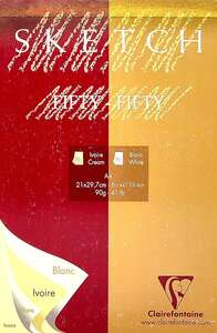 Clairefontaine Esq Blanc Ivory Eskiz Blk A4 90Gr 100 Yaprak Üst - Clairefontaine