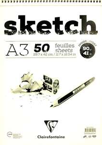 Clairefontaine Esq Ivory Eskiz Blk 29,7X42 90Gr 50 Yaprak Kısa - Clairefontaine
