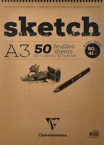 Clairefontaine Esquisse Blanc Eskiz Blok A3 90Gr 29,7X42 50 Yaprak - Clairefontaine