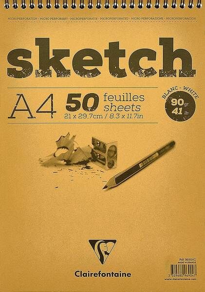 Clairefontaine Esquisse Blanc Eskiz Blok A4 90Gr 50 Yaprak - 1