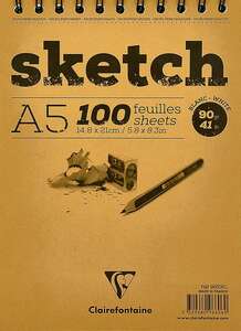 Clairefontaine Esquisse Blanc Eskiz Blok A5 90Gr 100 Yaprak - Clairefontaine