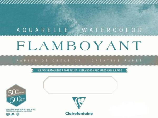 Clairefontaine Flamboyant Suluboya Defteri 24X32 250G 10 Yaprak