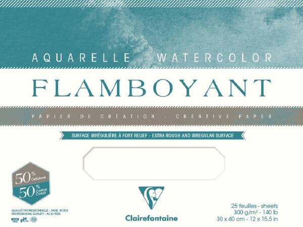 Clairefontaine Flamboyant Suluboya Defteri 30X40 250G 10 Yaprak