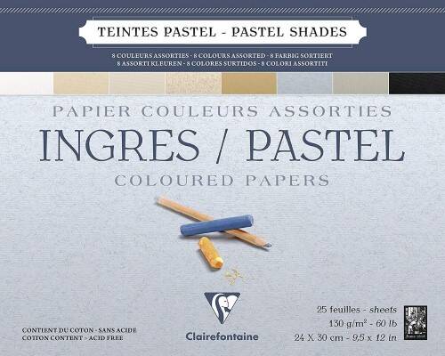 Clairefontaine Ingres Pastel Boya Defteri 24X30cm 130gr 25 Yaprak - 1