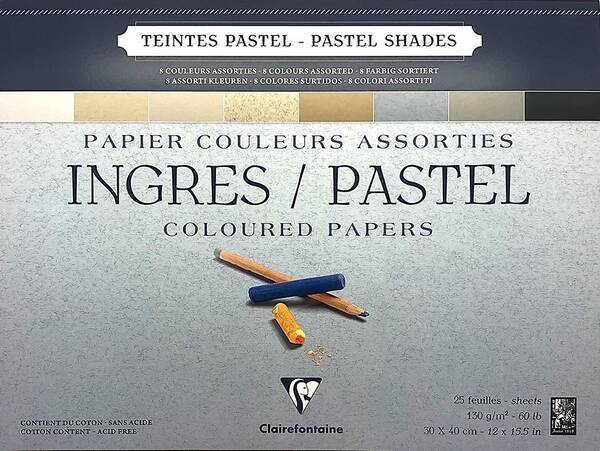 Clairefontaine Ingres Pastel Boya Defteri 30X40cm 130gr 25 Yaprak - 1