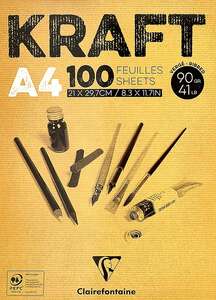 Clairefontaine Kraft Çizim Defteri 90gr A4 100 Yaprak - Clairefontaine