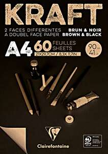 Clairefontaine Kraft Çizim Defteri 90gr A4 60 Yaprak - Clairefontaine