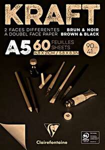 Clairefontaine Kraft Çizim Defteri 90gr A5 60 Yaprak - Clairefontaine
