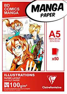 Clairefontaine - Clairefontaine Manga Marker Defterleri A5 100gr 50 Yaprak
