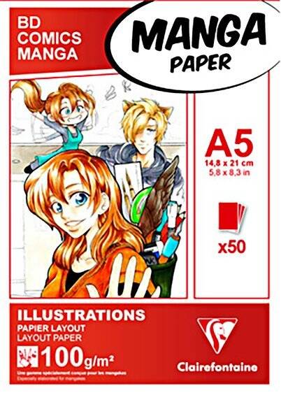Clairefontaine Manga Marker Defterleri A5 100gr 50 Yaprak