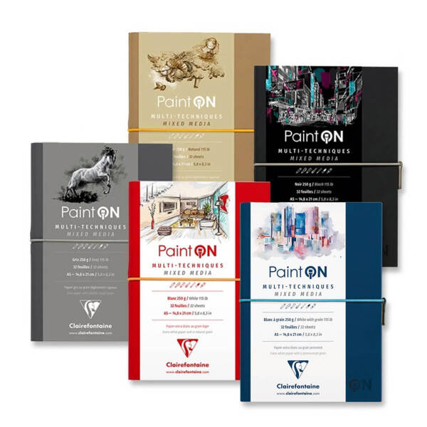Clairefontaine Paint-On Multi Teknik Deri Ciltli Çizim Defterleri - 1