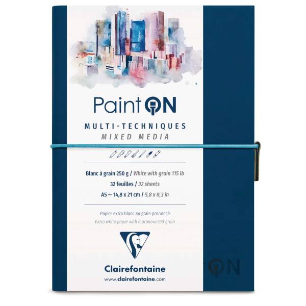 Clairefontaine Paint-On Multi Teknik Deri Ciltli Çizim Defterleri - 4