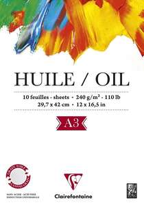Clairefontaine Yağlıboya Defter A3 240gr 10 Yaprak - Clairefontaine