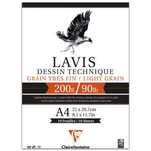 Clairfontaine Lavis Multi Teknik Defter A4 200gr 20 Yaprak - Clairefontaine
