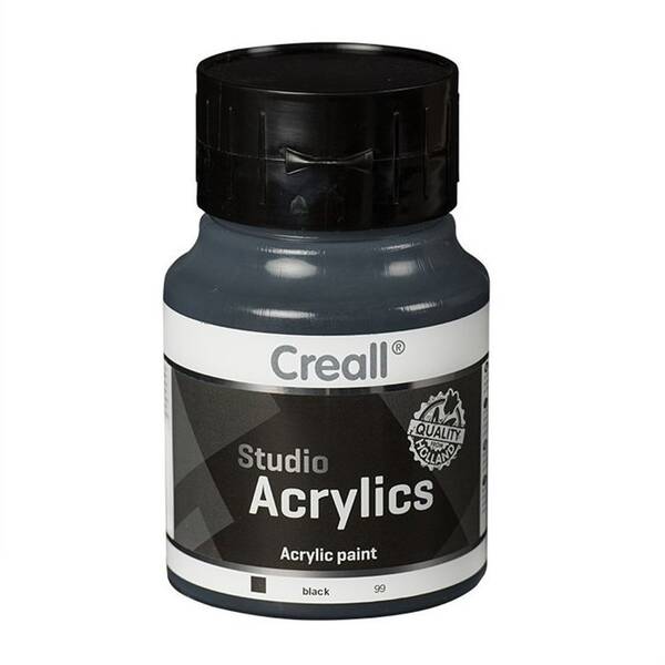 Creall Studio Akrilik Boya 500 Ml 99 Black - 1