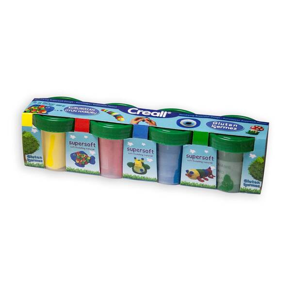 Creall Supersoft Kurumayan Oyun Hamuru 320Gr 4'lü Karton Kutu - 1