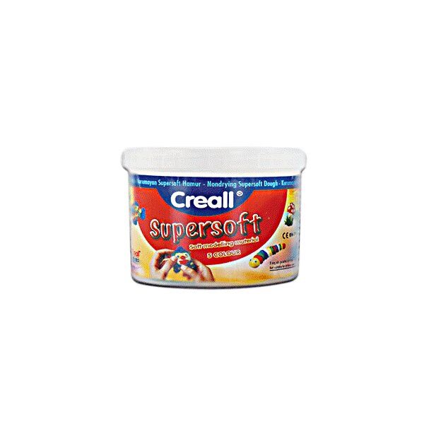 Creall Supersoft Kurumayan Oyun Hamuru 400Gr 5'li Plastik Kutu