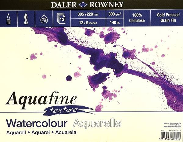 Daler Rowney Aquafine Pad 12X9Cm Texture 300Gr 12 - 1