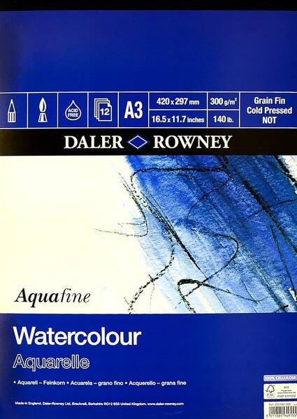 Daler Rowney Aquafine Pad 300 Gr Not A3 12 Yaprak