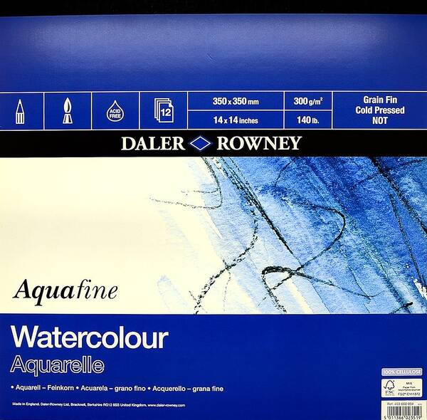 Daler Rowney Aquafine Pad 35X35 Cm 12 Yaprak - 1