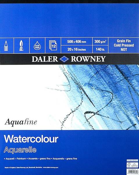 Daler Rowney Aquafine Pad 50,8X40,6Cm 12 Yaprak - 1