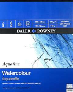 Daler Rowney - Daler Rowney Aquafine Pad 50,8X40,6Cm 12 Yaprak