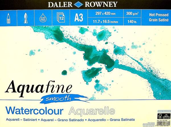 Daler Rowney Aquafine Smooth A3 300Gr 12 Yaprak - 1