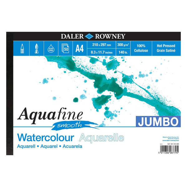 Daler Rowney Aquafine Smooth A4 300Gr 50 Yaprak Jumbo - 1