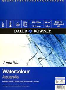 Daler Rowney Aquafine Spiral Not 300 Gr 12X9 - Daler Rowney