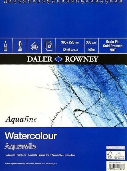 Daler Rowney Aquafine Spiral Not 300 Gr 12X9 - 1