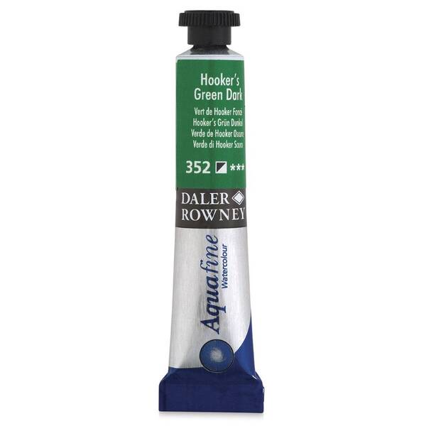 Daler Rowney Aquafine Tüp Suluboya 8 Ml Hooker's Green Dark - 2