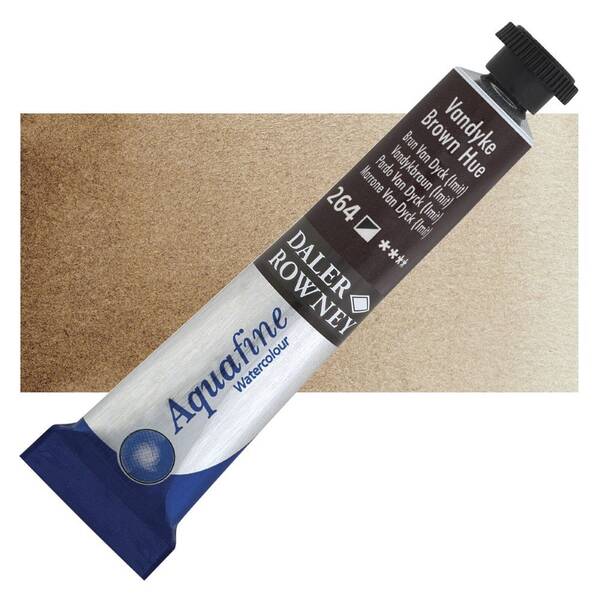 Daler Rowney Aquafine Tüp Suluboya 8 Ml Vandyke Brown - 1