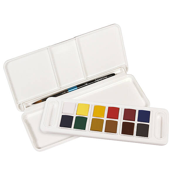 Daler Rowney Aquafine Watercolor Travel Set 12'li Yarım Tablet - 3