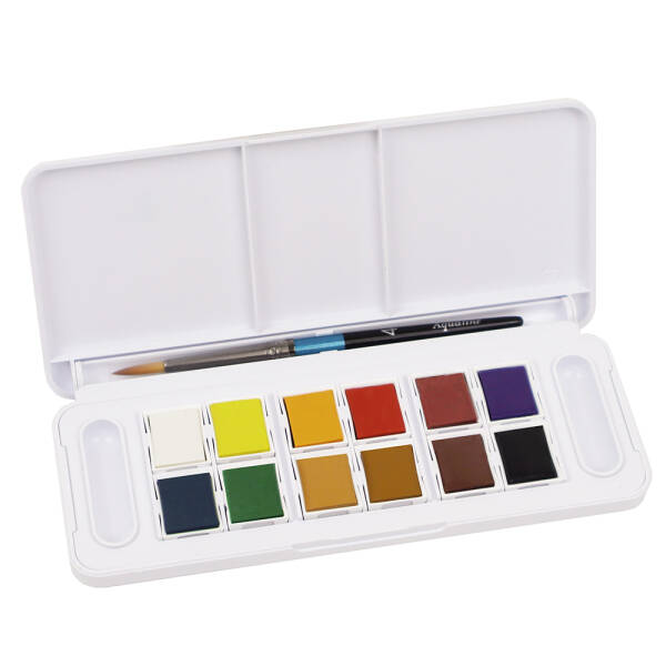Daler Rowney Aquafine Watercolor Traveler Set 12'li Yarım Tablet - 2