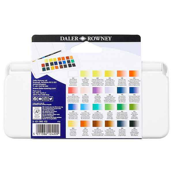 Daler Rowney Aquafine Watercolor Travel Set 24'lü Yarım Tablet - 2
