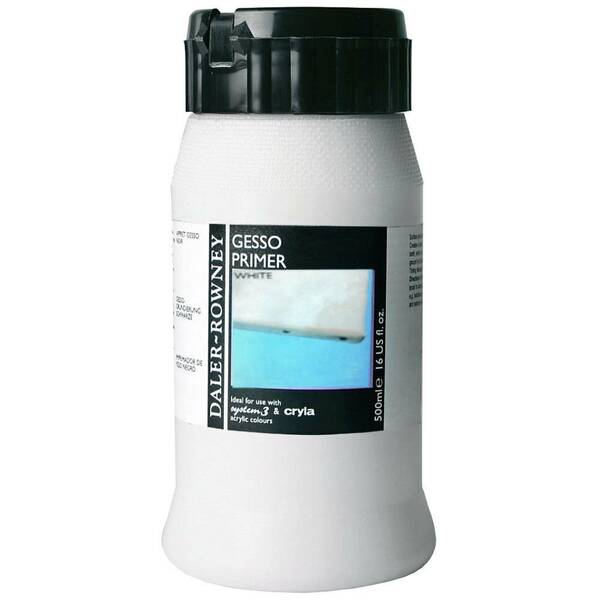 Daler Rowney Artist Gesso Primer 500Ml White - 1
