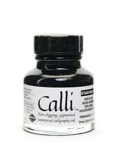 Daler Rowney Calli Mürekkep 29,5ml Jet Black - 1